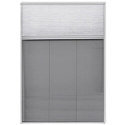 vidaXL Moustiquaire plissée pour fenêtre 160 x 80 cm avec store occultant
