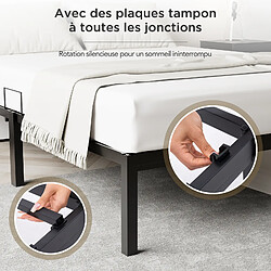 Acheter HOMAVO Cadre de lit métal 160x200 cm - Noir