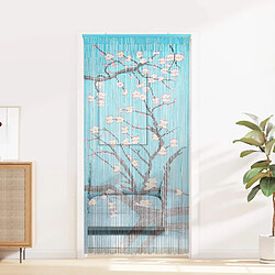 vidaXL Rideau de porte anti-insectes multicolore 200 x 100 cm Bambou
