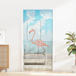 vidaXL Rideau de porte anti-insectes multicolore 200 x 100 cm Bambou