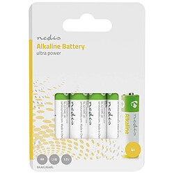 BAAKLR64BL - Pack de 4 Piles alcalines LR6 / AA Nedis