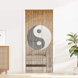 vidaXL Rideau de porte anti-insectes multicolore 200 x 100 cm Bambou