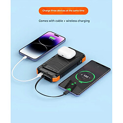 Acheter VURAHOME Power Bank Solaire 20000mAh Portable 4in1 Panneaux Solaires Amovibles - orange