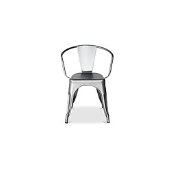 ICONIK INTERIOR Chaise de salle à manger avec accoudoirs - Acier - Nouvelle édition - Stylix Bronze pas cher