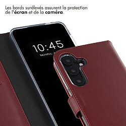 Acheter Selencia Étui portefeuille en cuir véritable pour Samsung Galaxy S25 - Burgundy