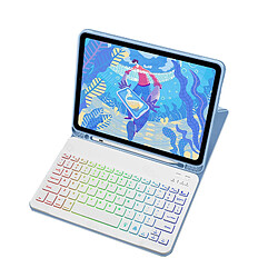 INF Étui Clavier Bluetooth RGB Bleu pour iPad 12.9" - Protection et Style Blue iPad 12,9 pouc