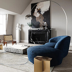 Acheter ICONIK INTERIOR Lampadaire avec Base en Marbre - Lampe de Salon - Bouw Noir
