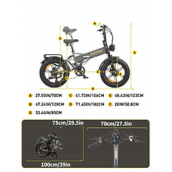 Vélo Électrique Pliable Burchda R7 Double Moteur 2000W Batterie Amovible 48V20Ah 40km/h pas cher