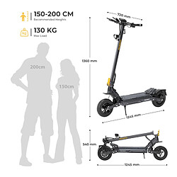 Trottinette électrique Ausom Gosoul 2 Pro - 1400W 28Nm 18Ah 48V - Gris pas cher