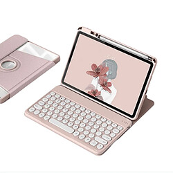 INF Étui Clavier Bluetooth Rotatif à 360° Compatible avec iPad 10.2 (2019/2020/2021) - Rose