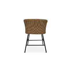ICONIK INTERIOR Chaise de salle à manger en rotin - Boho Bali Design - Ishita Noir pas cher