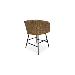 Acheter ICONIK INTERIOR Chaise de salle à manger en rotin - Boho Bali Design - Ishita Noir