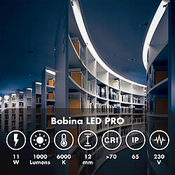 Acheter Bande LED PRO Silver Electronics 1.000lm/m 11 W/m 6.000K 5m 230V IP65 12mm coupe 10cm