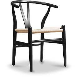 ICONIK INTERIOR Chaise de salle à manger en bois - Style scandinave - Wish Noir
