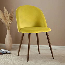 Avis ICONIK INTERIOR Chaise de salle à manger - Tapissée de velours - Design scandinave - Evelyne Vert foncé