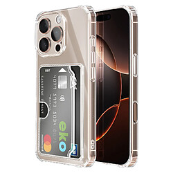Avizar Coque pour iPhone 16 Pro Max avec Porte-cartes Intégré et Coins Renforcés