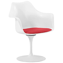 Acheter ICONIK INTERIOR Chaise de salle à manger avec accoudoirs - Chaise pivotante blanche -Tulipan Noir