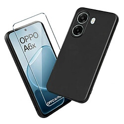 Htdmobiles Coque pour Oppo A6 5G / A6x 4G / A6x 5G - housse etui silicone gel fine + film ecran - NOIR