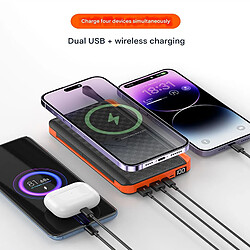 VURAHOME Power Bank Solaire 10000mAh Portable Panneaux Solaires - rouge pas cher