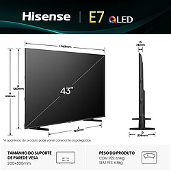 Avis TV Hisense 43E7Q Pro (2025) 43" VA QLED UHD 4K