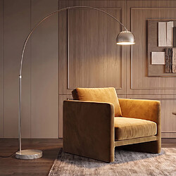 Acheter ICONIK INTERIOR Lampadaire avec Base en Marbre - Lampe de Salon - Bouw Noir