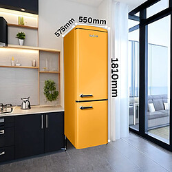 Acheter LINARIE Réfrigérateur congélateur Vintage LJCO250ORANGE 244 Litres Orange
