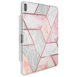 Mayaxess Étui iPad Air 13 M4 2026 Marbré Blanc / Rose