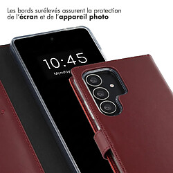 Acheter Selencia Étui portefeuille en cuir véritable pour Samsung Galaxy S25 Ultra - Burgundy