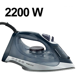 Sokany Fer à Vapeur 2200W 300ml Noir / Argent pas cher