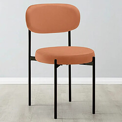 Acheter ICONIK INTERIOR Chaise de salle à manger - Revêtue de velours - Métal noir - Margot Orange