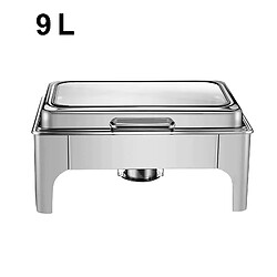 Silva Homeline Homeline Chauffe-plats Rectangle 9L Simple Bac Argent pas cher