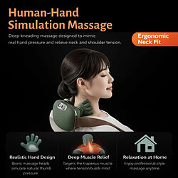 Appareil de massage Shiatsu épaules et nuque Vert Herzberg HGMSG30 pas cher