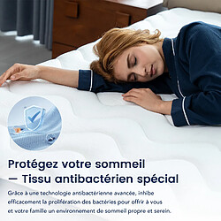 HOMAVO Matelas 7 Zones à Ressorts Ensachés 90x190cm - Épaisseur 22cm - Confort H3 pas cher