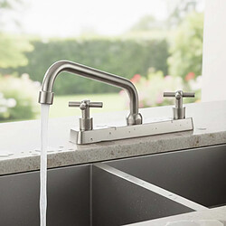 Avis Avizar Robinet à Plaque Entraxe 254mm Argent
