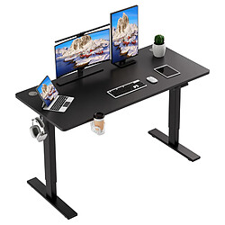 HOMAVO Bureau Assis-Debout Électrique 120x60cm - 70-119cm - Noir