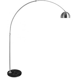ICONIK INTERIOR Lampadaire avec Base en Marbre - Lampe de Salon - Bouw Noir