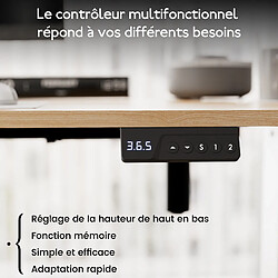 Acheter HOMAVO Bureau Assis-Debout Électrique 160x80cm - Hauteur 70-117cm - Chêne