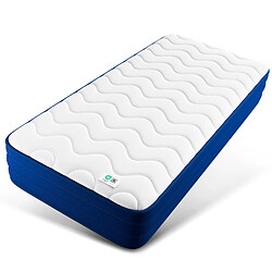 HOMAVO Matelas 7 Zones à Ressorts Ensachés 90x200cm - Épaisseur 22cm - Confort H3