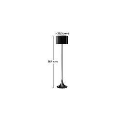 ICONIK INTERIOR Lampe de sol - Lampe de salon - Spone Noir pas cher