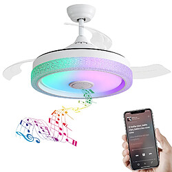 ByteLike Ventilateur de plafond avec éclairage LED RGB