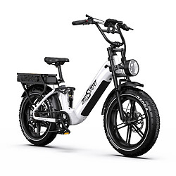 Vélo électrique Onesport OT08 Pro, double batterie 48V 18Ah+18A, 500W, 190 km Blanc