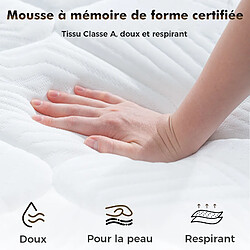 Matelas HOMAVO 100x200cm à Ressorts Ensachés 7 Zones -H3/H4 - Épaisseur 25cm pas cher