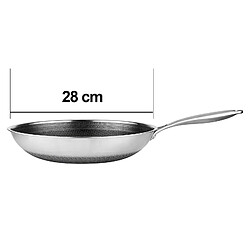 Cheffinger Wok 28 cm Tous Feux Induction Noir / Argent pas cher