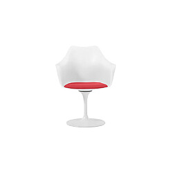 Avis ICONIK INTERIOR Chaise de salle à manger avec accoudoirs - Chaise pivotante blanche -Tulipan Noir