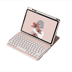 INF Étui Clavier Bluetooth Rotatif à 360° Compatible avec iPad 10.2 (2019/2020/2021) - Rose