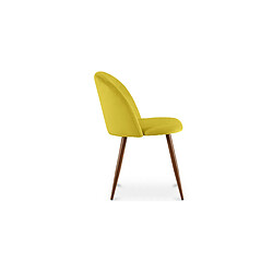 ICONIK INTERIOR Chaise de salle à manger - Tapissée de velours - Design scandinave - Evelyne Vert foncé pas cher