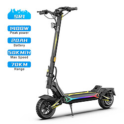Trottinette électrique OOTD SR1 10" 1400W 50km/h 48V 20Ah 70km Noir