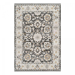 UnAmourDeTapis Tapis d'orient, 240 x 340 cm, noir et beige, relief oriental élégant, LYN51 OPALE