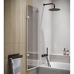 Avis Badplaats Paroi de baignoire Austin 100 x 140 cm - chrome - verre transparent
