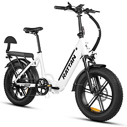 Vélo électrique Rattan LF Pro Moteur 750W 48V 18AH 20" Pneu Blanc